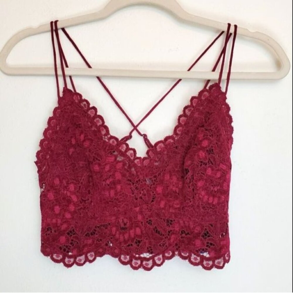 Free People Celine Bralette smocked lace small